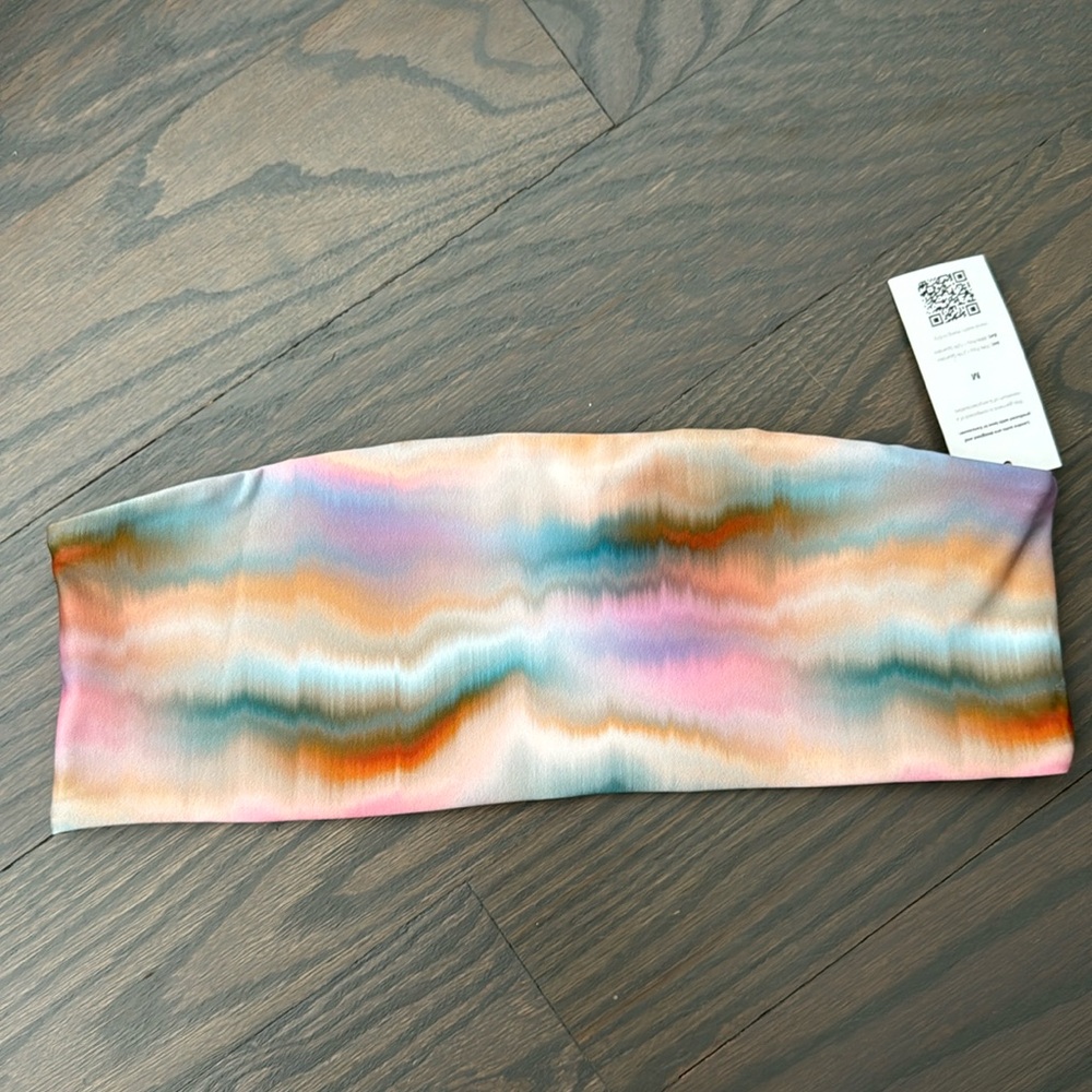 Watercolor Bandeau Bikini Top - Multicolor